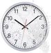 Merkloos PromoHome 30 cm Weerbestendige Wandklok met Thermometer en Hygrometer - Zilver