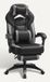 Songmics Chaise de jeu ergonomique avec repose-pieds, appui-tête réglable, support lombaire, capacité de 150 kg, gris et noir