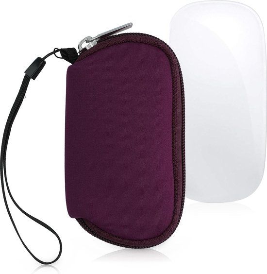 kwmobile hoes geschikt voor Apple Magic Mouse 1 / 2 - Hoesje voor muis - Beschermhoes van Neopreen in braam