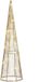 Mica Decorations LED kegel - kerstboom lamp - goud - polyester/metaal - H50 cm