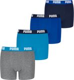 PUMA Boxershorts voor Kinderen - Biologisch Katoen Zachte Stretch, 4-pack - Maat 134/140