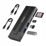 Zenwire USB-C 7-in-1 SSD HUB Case M.2 NVME PCIE SATA SD Adapter Pocket M2 HUB63