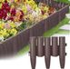 UISEBRT Bordure de pelouse aspect bois, 11,2 mètres, bordure de jardinière en plastique, bordure de pelouse, délimitation de parterre, palissade, 1 élément, 28 x 24 cm, 40 pièces, marron