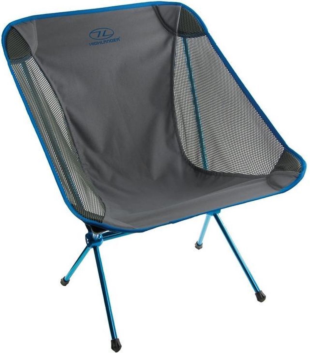 Highlander campingstoel Minus One 50 x 66 cm polyester blauw/grijs