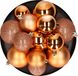 Cosy&Trendy Billiet - Vanlaere Kerstversiering set mix mat/glans/glitter kerstballen in het koper 6 en 8 cm pakket - 36x stuks