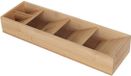 Merkloos Relaxdays Bestekorganizer - Bamboe - Naturel - 5 Vakken - 40x6x12 cm