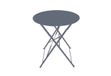 Chalet&jardin Table Ronde Pliante Bistro en Acier - Gris