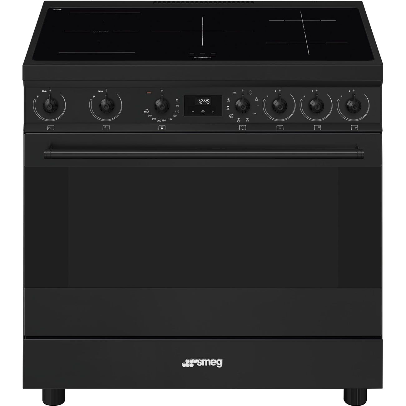 Smeg Concert C9IMN2 - Vrijstaand fornuis - Electrisch - Inductie - 5 zones - Zwart - A