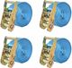 vidaXL Spanbanden 2 ton 6mx38mm blauw 4 stuks