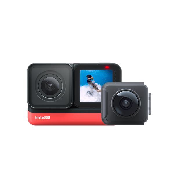 Insta360 ONE R Twin Edition Action Camera - 5.7K Video, 360° Lens, Waterproof, WiFi, Bluetooth - Black/Red