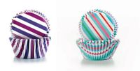 Ibili 735905 muffinvormpjes met lijnmotief, 7,5 x 4 cm, 100-delig, papier, veelkleurig