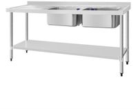 Vogue Dubbele Spoeltafel Spoelbak Links - Vogue DY828
