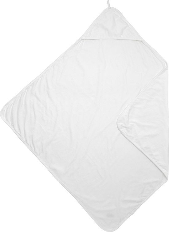 Meyco Baby Uni badcape - Wit - 80x80cm - Katoen