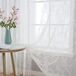 Rideaux en dentelle motif floral romantique set van 2 140x175cm Blanc