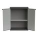 Adventa: Kast van hars van pvc en PP, 2 deuren, 1 plank, eenvoudig te monteren, modulair systeem, robuust, geschikt voor binnen en buiten, 68 x 40 x 85 cm, grijs en zwart