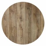 Rond vinyl tapijt in houtlook, elegantie en duurzaamheid voor interieurdecoratie