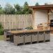 Maison Exclusive - Ensemble de jardin, 11 pièces, avec coussins, gris, en polyrotin