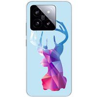 Xiaomi 14 Siliconen hoesje Herten Hipster Blauw