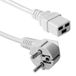 ACT Netsnoer Schuko CEE 7/7 male (haaks) - C19 IEC 60320 wit 1,2 m AK5414