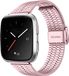 Strap-it Bracelet de montre connectée en acier - Convient pour Fitbit Versa / Versa 2 - Acier inoxydable - Rose rosé