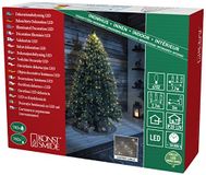 Konstsmide LED Drop lametta, 26 strengen à 27 diodes, 702 warmwitte diodes, 12 V binnentrafo, koperkleurige draad - 6383-160