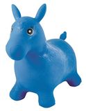 Lexibook Opblaasbaar springpaard, inclusief handpomp, veilig en duurzaam kunststof, blauw, BG050LXB