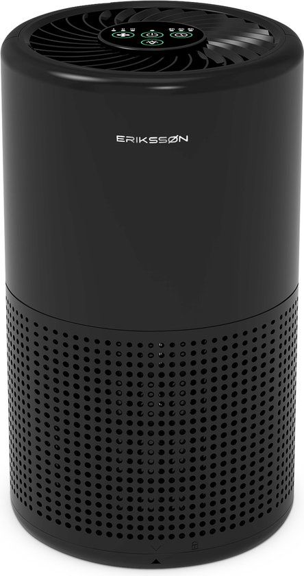Erikssøn Luchtreiniger Prime - 70 m3/u - HEPA 13 Filter + Koolstoffilter - Air Purifier - Zwart