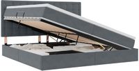 vidaXL Opslag bed met matras Donkergrijs 200 x 200 cm Fluweel