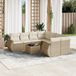 Maison Exclusive - Ensemble de jardin pour le jardin, 9 pièces, avec coussins, beige, en polyrotin