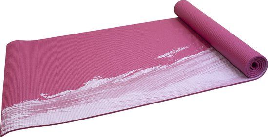 Senz Sports Yogamat Premium - Roze met print - 180 x 60 x 0.6 cm