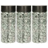Atmosphera Kleine decoratie/hobby steentjes - 3x - groen/grijs - 750 gram - Aquarium en vazen vulling