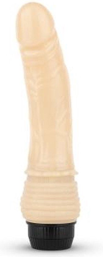 Jelly Glee - Realistische Vibrator - Huidskleur - Met ribbels - Oplaadbaar