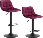 Fauteuil de bureau - Meuble d'assise - Sièges pivotants - Revêtement en velours - Conception ergonomique - 82,5 cm - 104 cm