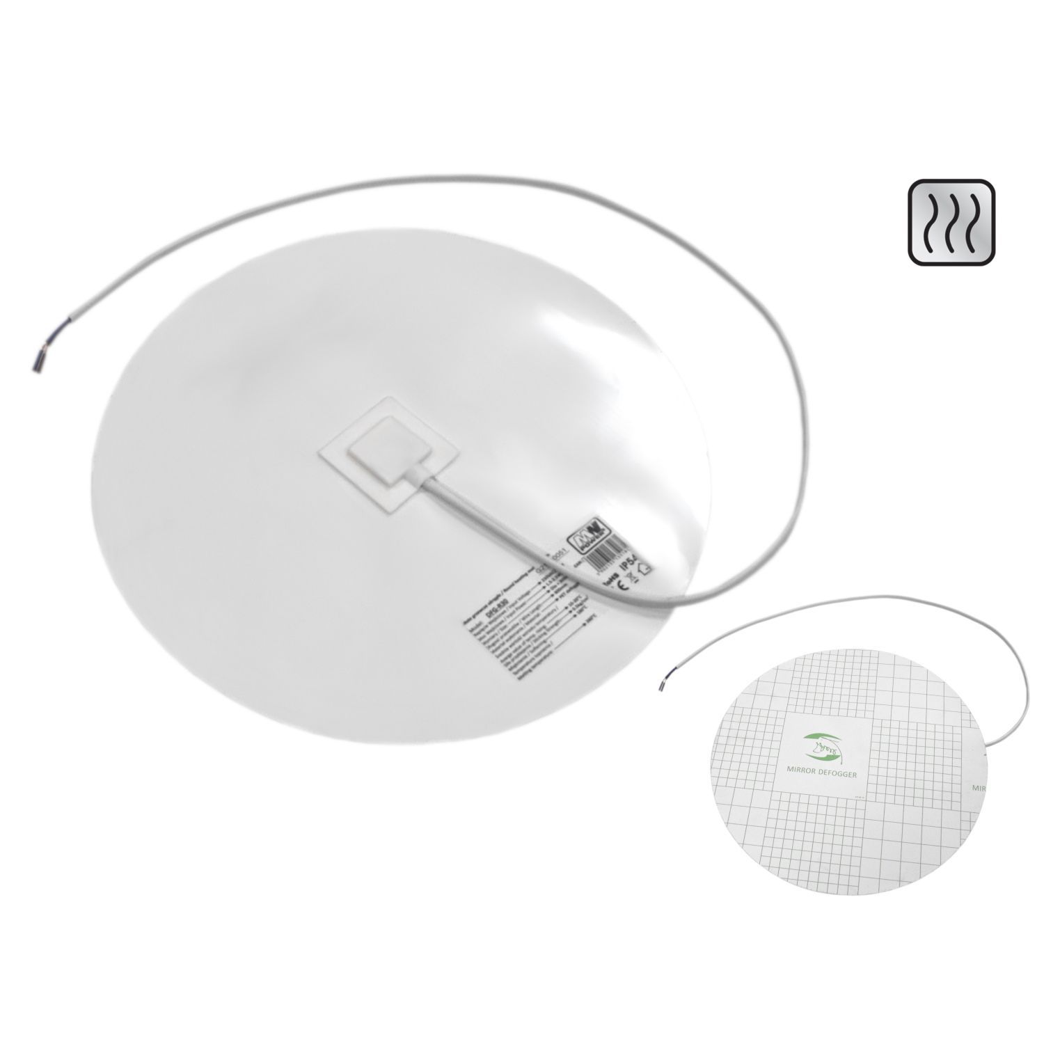 Sanicare Spiegelverwarming 50cm rond Zelfklevend DFG-R50 - Wit