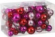 Mica Decorations Kerstballen Guirlande - L180 cm - Roze