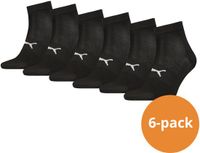 Puma Sport Quartersokken Light 6-pack Zwart-43/46