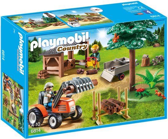 Playmobil Houthakker met tractor - 6814