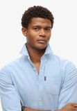 Superdry - Oxford overhemd met lange mouwen - Heren - Lange mouwen shirts - Classic Blue Oxford - XXL