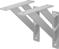 ML-Design Wandhouder Plankhouder set van 2 180 x 180 mm zilver aluminium