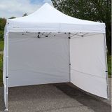 Pártystany-Jičín s.r.o. Partytent 2x2 meter, aluminium, standaard kwaliteit, 450 g/m² - 4 stuks volledige zijwanden, wit