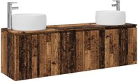 vidaXL Badkamerkastenset 3 st Oud hout 49,5 x 44,5 x 66 cm