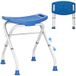Coast Chaise de douche réglable en hauteur avec pieds antidérapants - Bleu