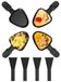 Merkloos Raclette pannetjes - Mini pannetjes 4 stuks - Antiaanbaklaag 18,34 x 10,08 cm - Raclettepannetje voor raclette-grill - Met 4 nylon schepjes