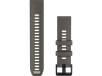 Garmin Siliconen Polsband 22mm Quickfit Met Zwarte Gesp Horlogebandje Grijs/lichtgrijs