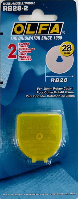 OLFA Reservemessen Snijwielen 28mm voor Rolmes - 2 stuks