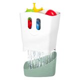 Ubbi Freestanding Bath Toy Organizer Bath Caddy met afneembare droogrek Bin & Scoop voor peuters en baby's, salie