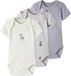NAME IT Baby Romper - Lilac Marble Dierenprint - Unisex - Set van 3
