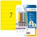 HERMA 5091 rugelabels A4 cort/smal, set van 32 (192 x 38 mm, 640 vellen, papier, mat) zelfklevend, bedrukbaar, permanente klevende mapetikettes, 4.480 etiketten voor printer, geel