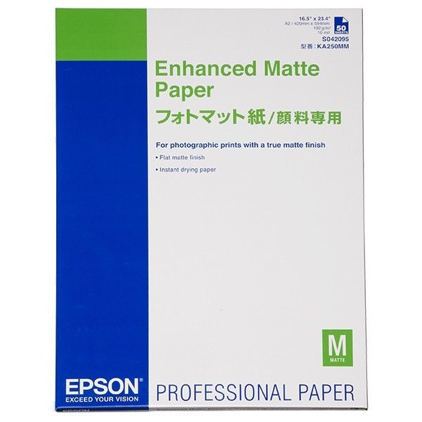 Epson S042095 Enhanced matte paper Helder Wit 192g A2 50shee
