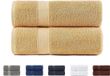 Todocama Set van 2 badhanddoeken, 100% katoen, 550 g/m², beige